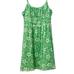 Art Class Green Floral Kids Casual Sleeveless Sundress Size Large 10-12